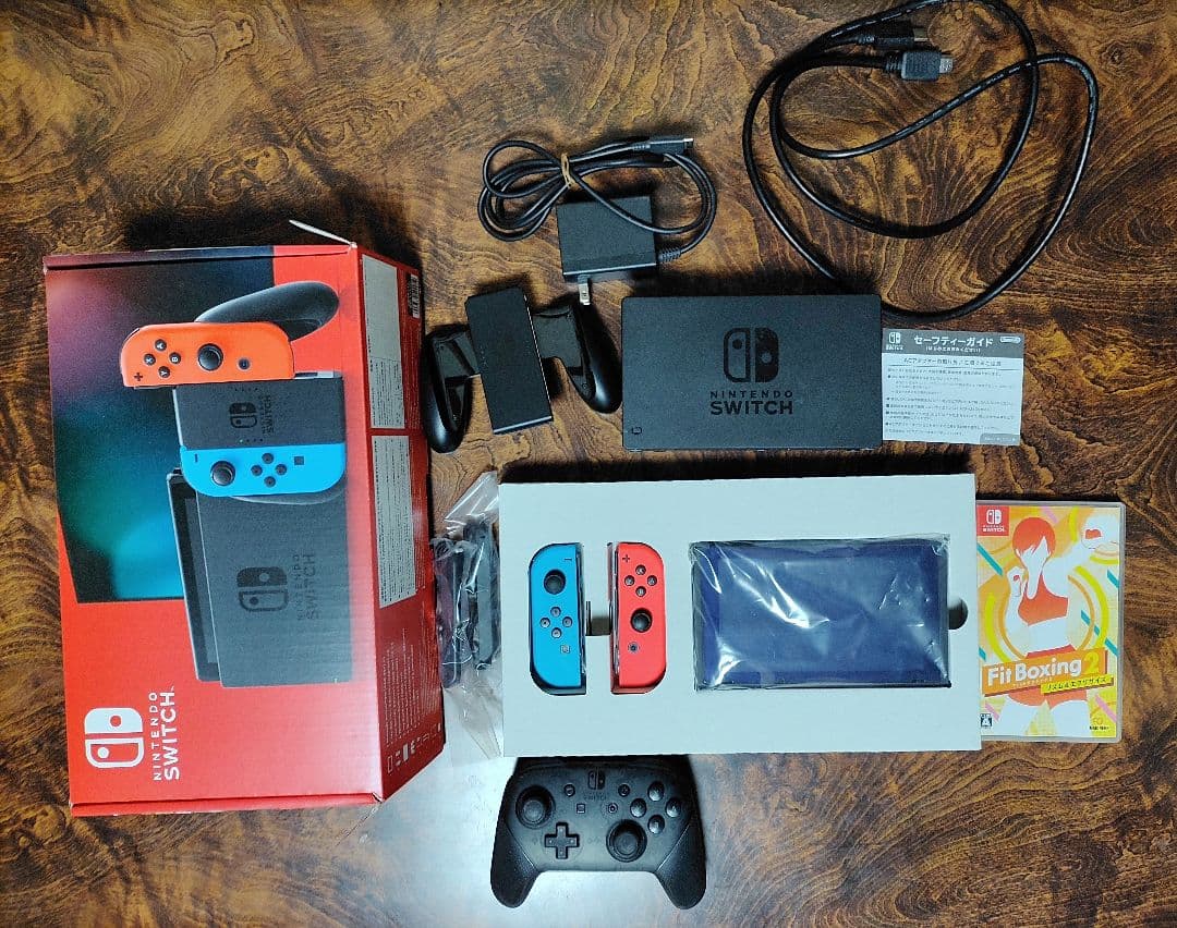 Nintendo Switch 本体 ネオンブルー/ネオンレッド　プロコン付き
