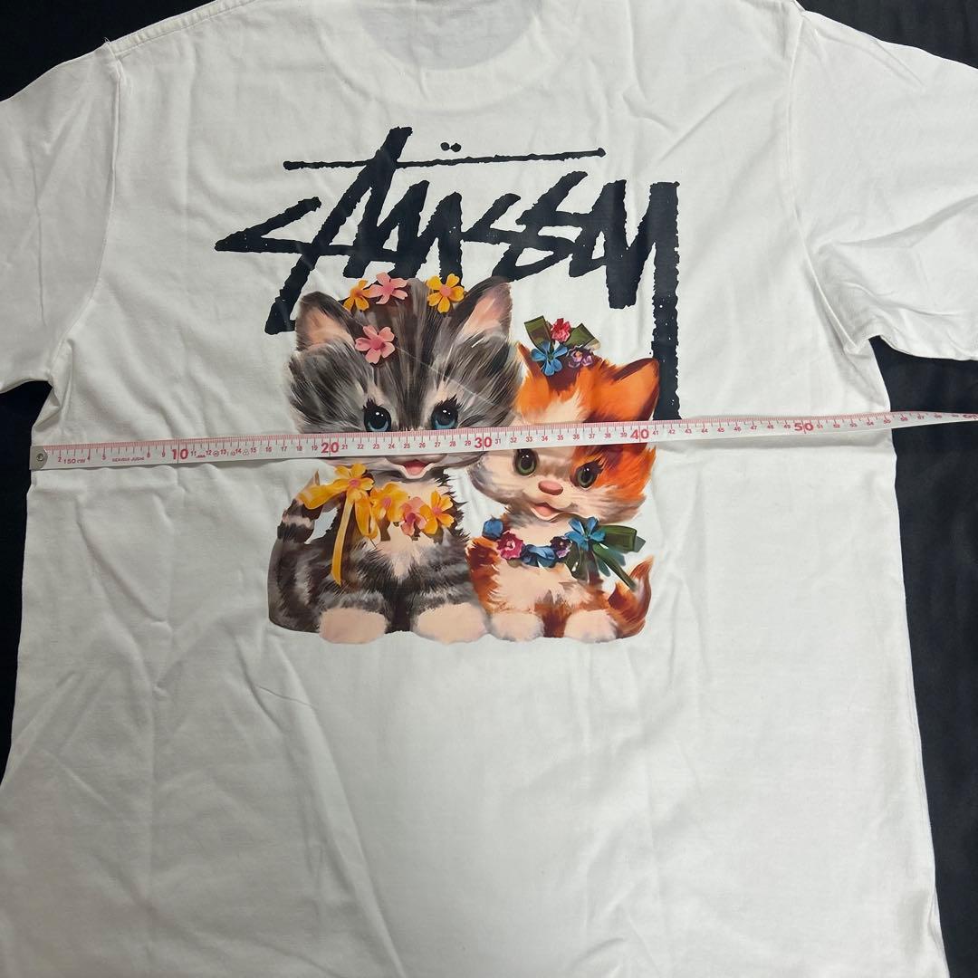 STUSSY ステューシー ビッグロゴ Tシャツ 猫デザイン バックプリント