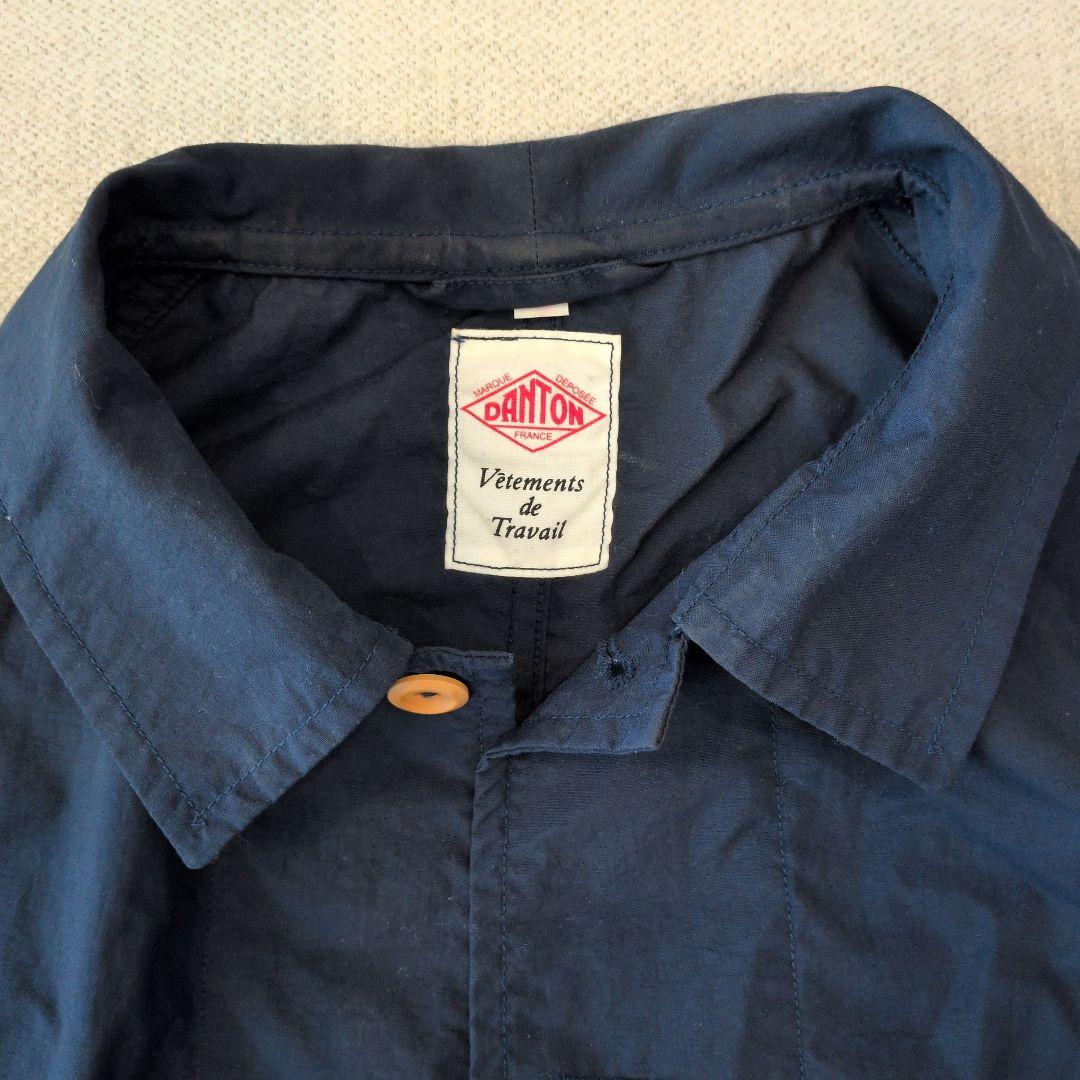 【美品】DANTON ネイビー カバーオール コーチジャケット