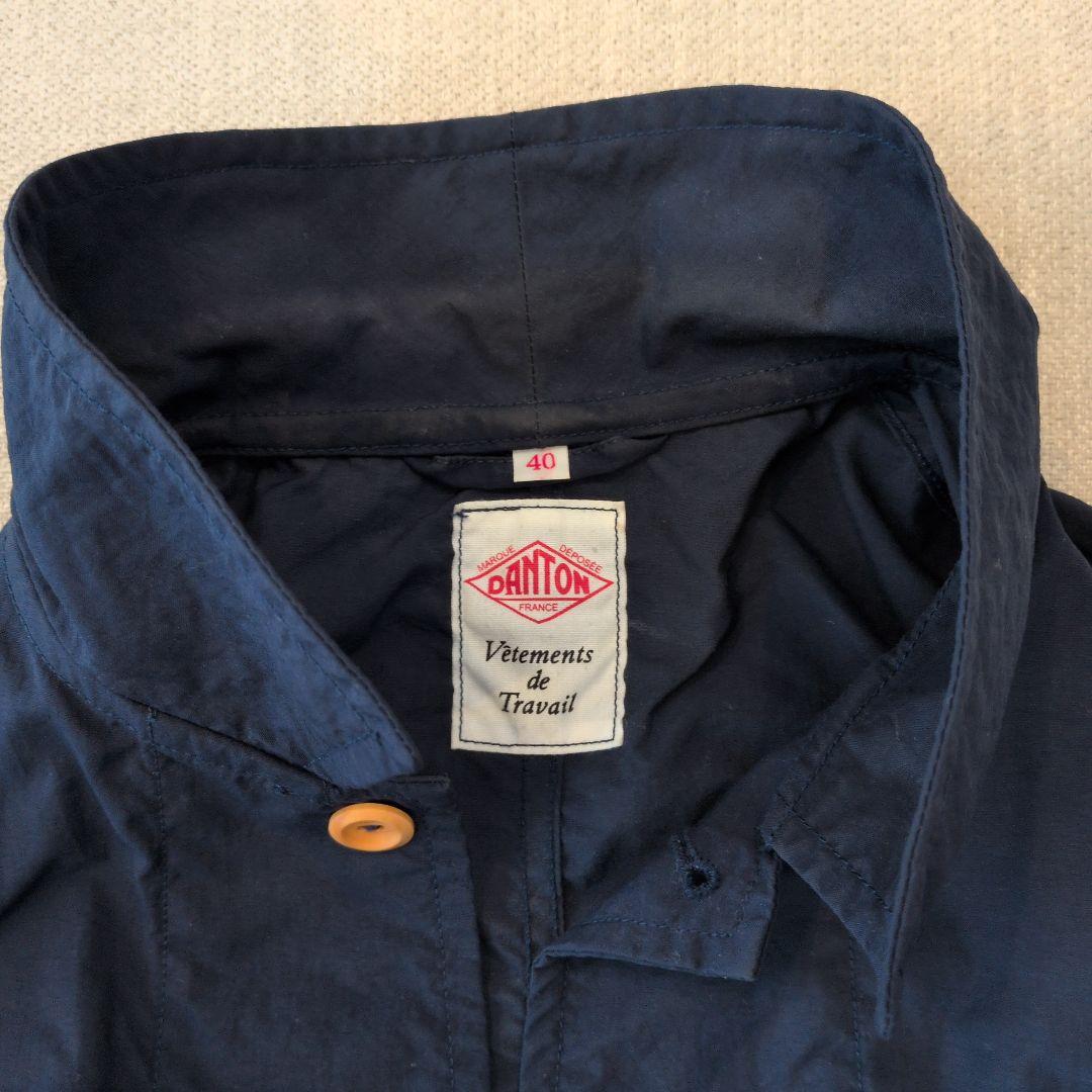 【美品】DANTON ネイビー カバーオール コーチジャケット
