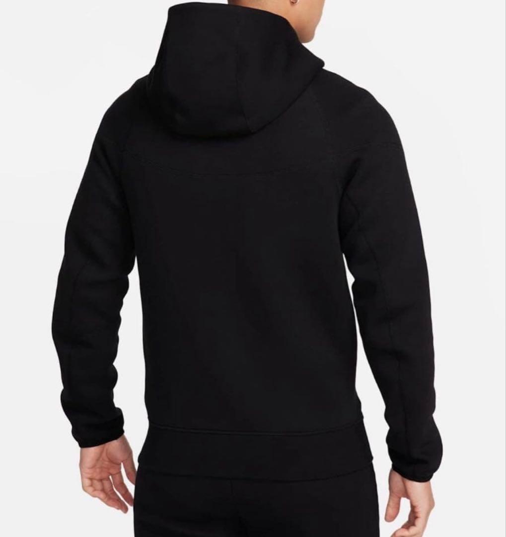 【美品】NIKE テックフリース ジップパーカー スウェット フード　 黒　L