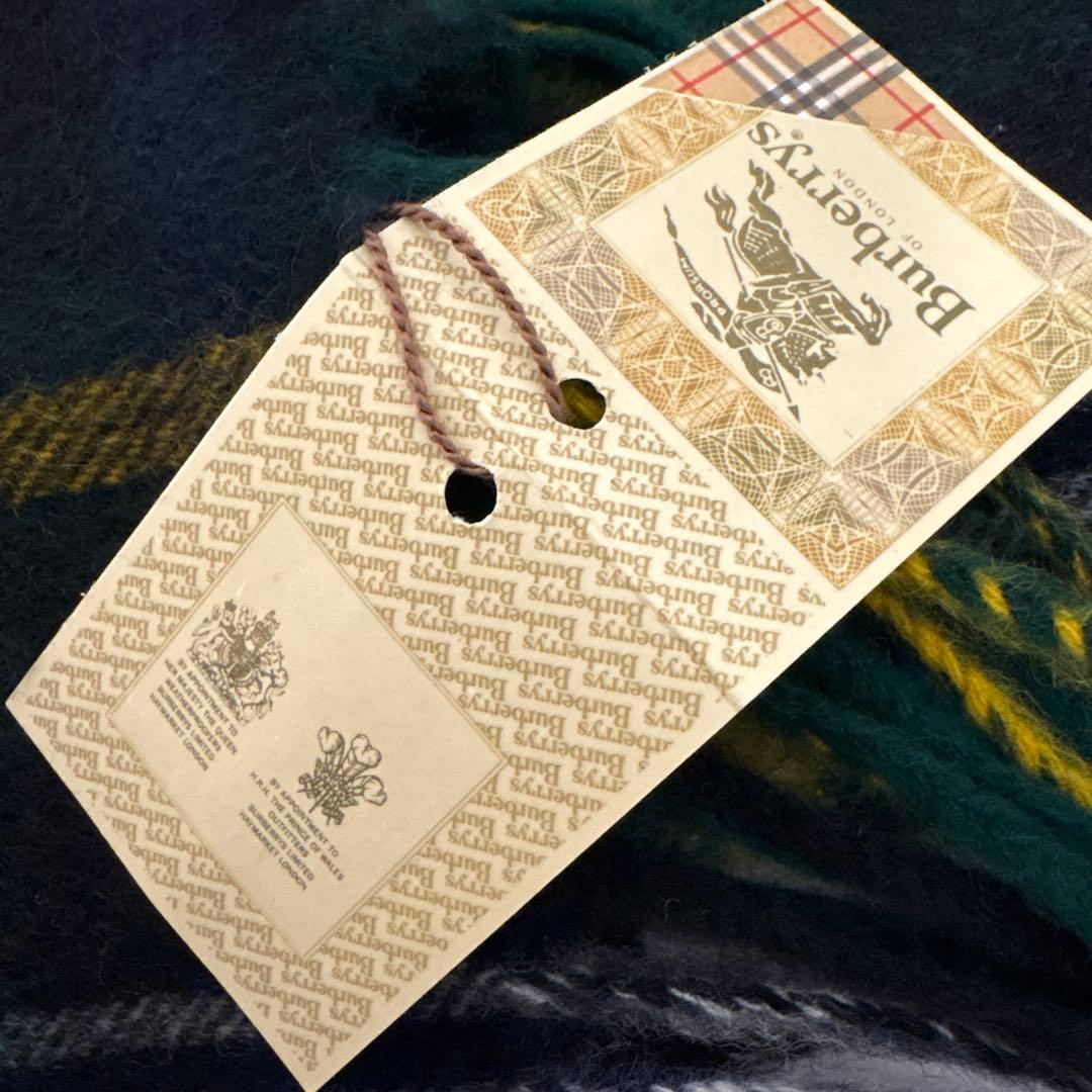 新品 Burberry タータンチェック カシミヤ100 マフラー グリーン