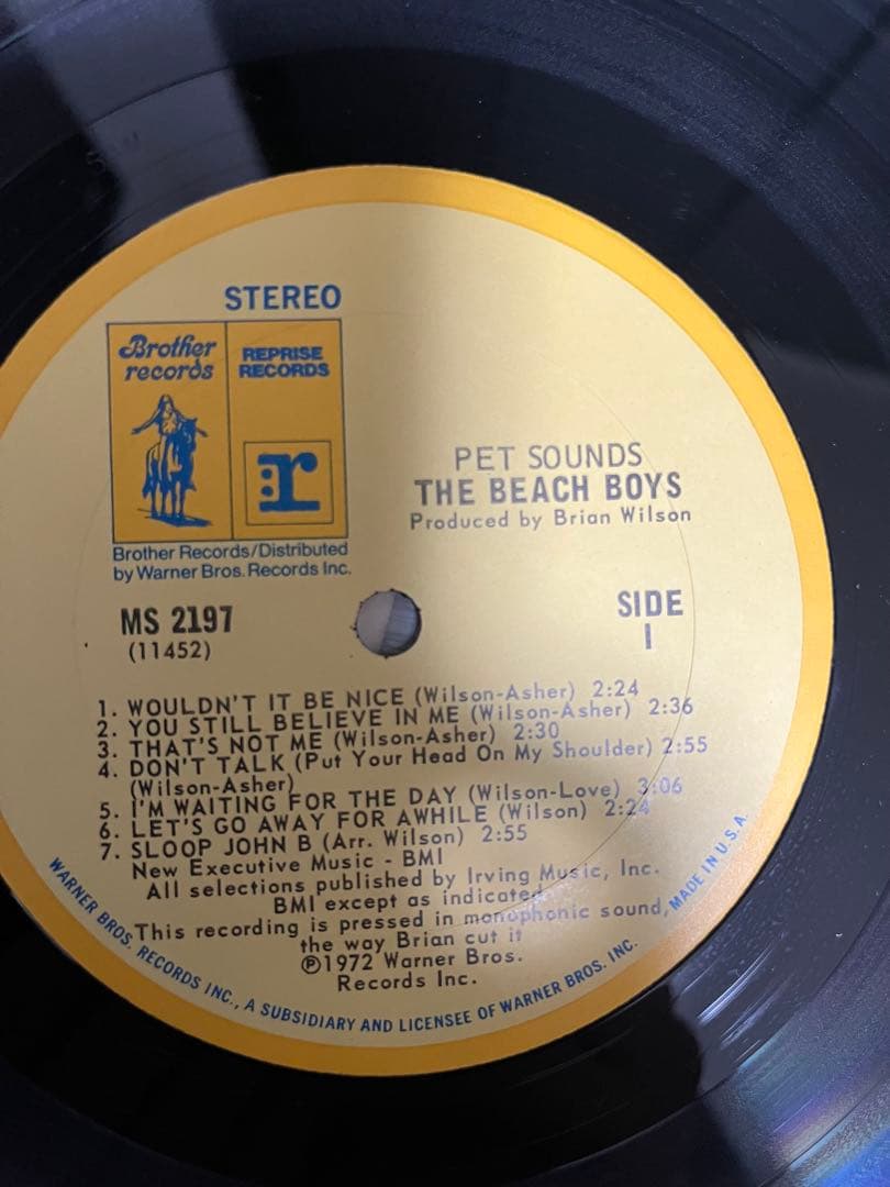 US盤　Beach Boys「Pet Sounds」モノラル盤　ビーチボーイズ