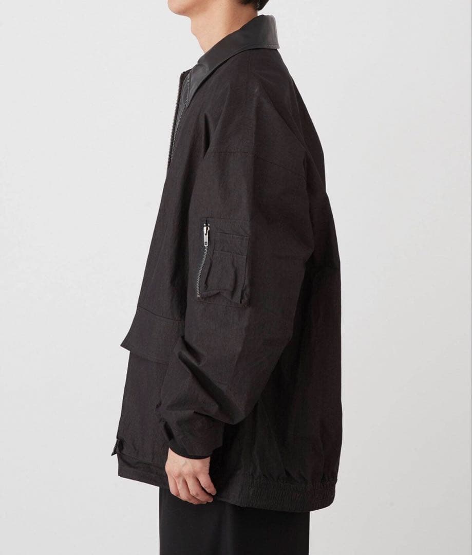 B.C STOCK Deux Alluresレザーカラーショートブルゾン