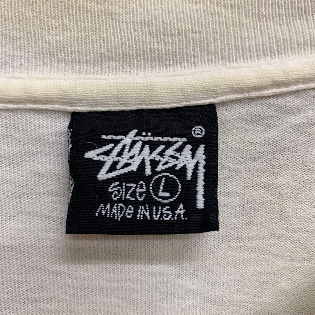 中古 80s OLD STUSSY フォト Tシャツ 黒タグ後期 USA製