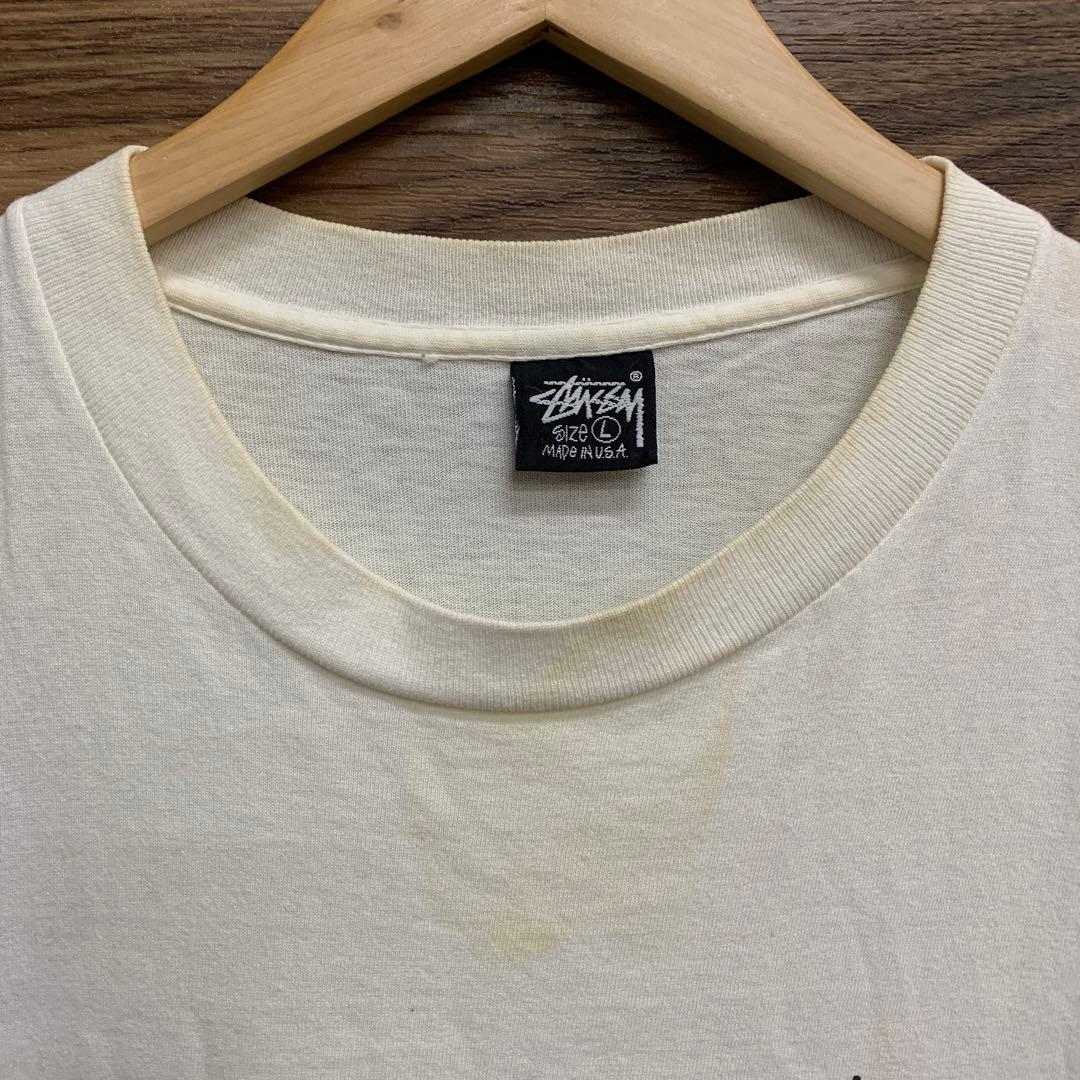中古 80s OLD STUSSY フォト Tシャツ 黒タグ後期 USA製