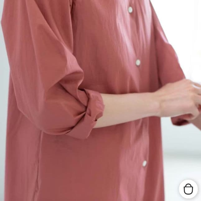 【美品】北欧、暮らしの道具店『はざまの季節が好きになる』シャツワンピース