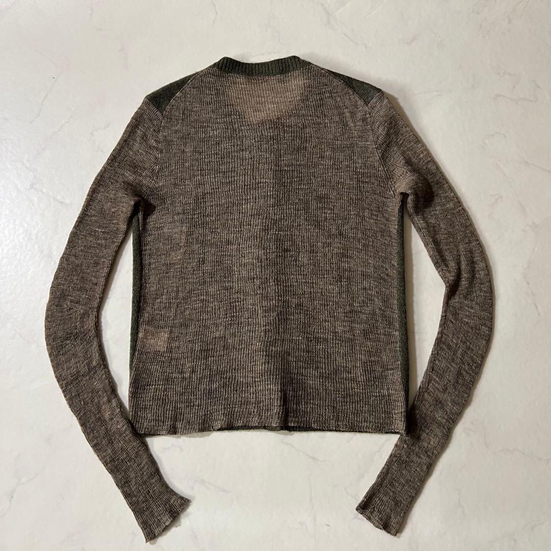 セリーヌ フィービー期 カシミヤアルパカ カーディガン L カーキ ベージュ L
