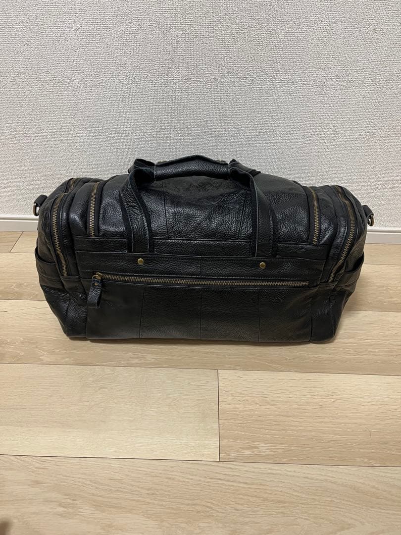 レザー ボストンバッグ 黒 旅行用