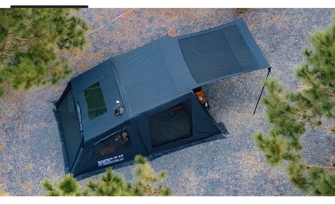 Goout Springhill エアーテント 14m² 前幕セット　ブラック