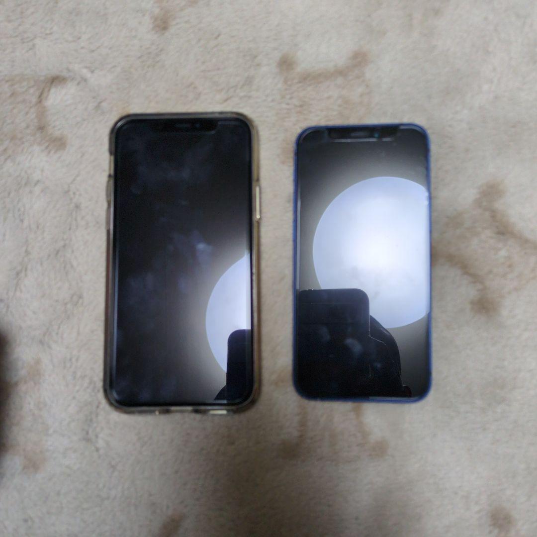 iPhone 11 & 12 セット ホワイト ネイビー