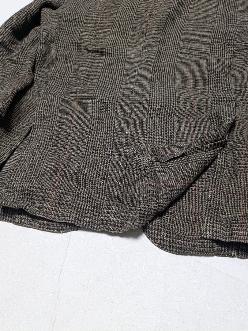 BOGLIOLI COAT チェック ハウンドトゥース リネンジャケット