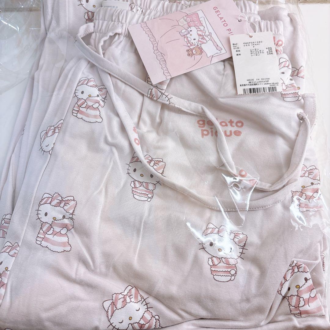 サンリオハウス【gelato pique】総柄ロングパンツ&総柄ロングTシャツ
