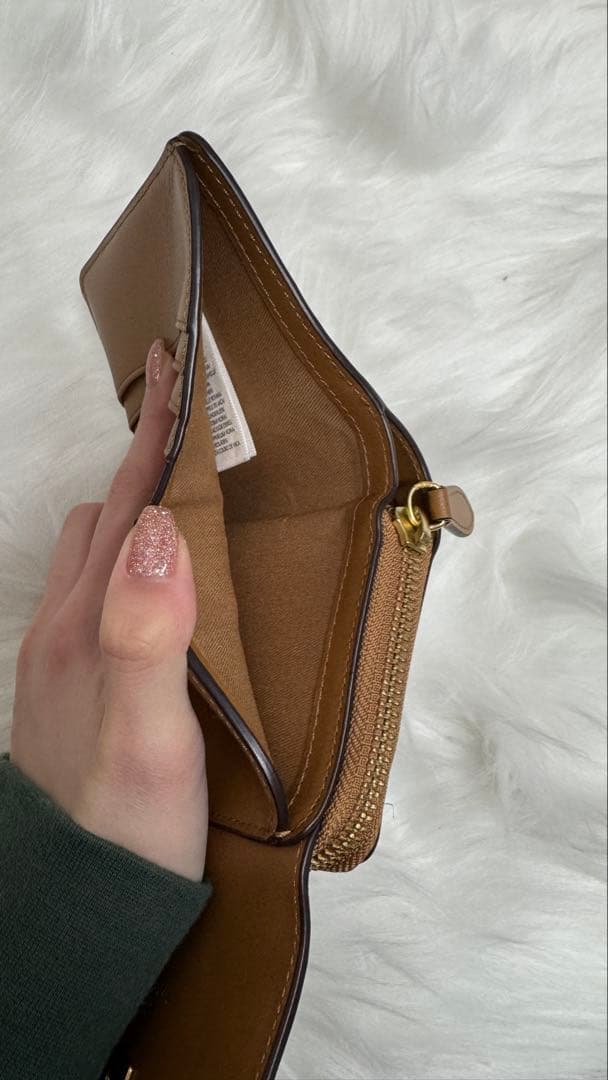 Ralph Lauren 二つ折り財布 ロゴ金具 ブラウン