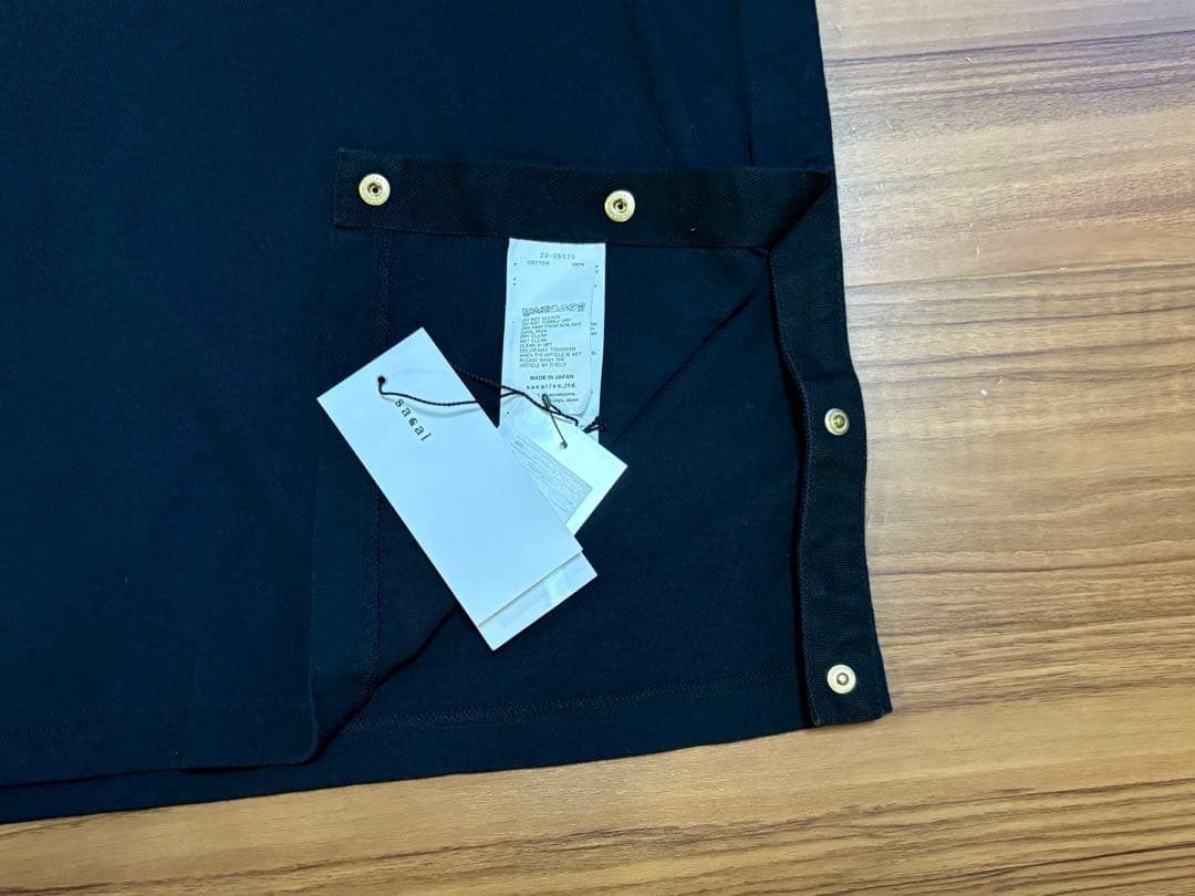 sacai × Carhartt ポケットサイドスリットTシャツ size5紺