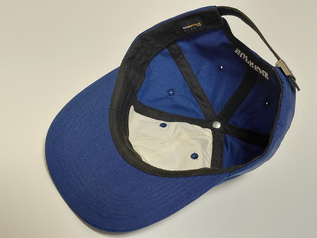美品　Supreme　Cordura　S Logo　6-Panel　\"Navy\"