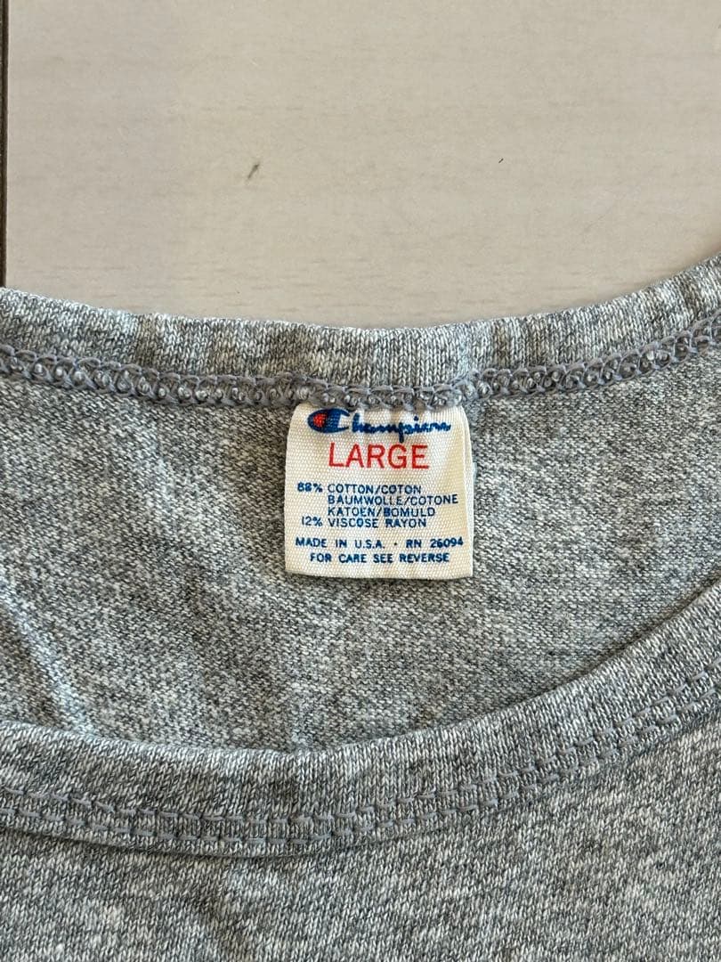 USA製 80s VINTAGE チャンピオントリコタグ L タンクトップ 無地