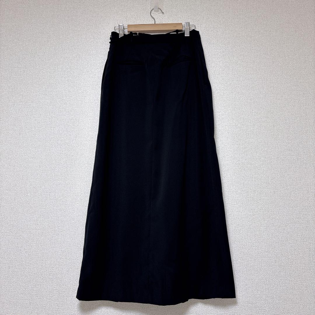 anuke Tuck Long Skirt タックロングスカート 黒 38