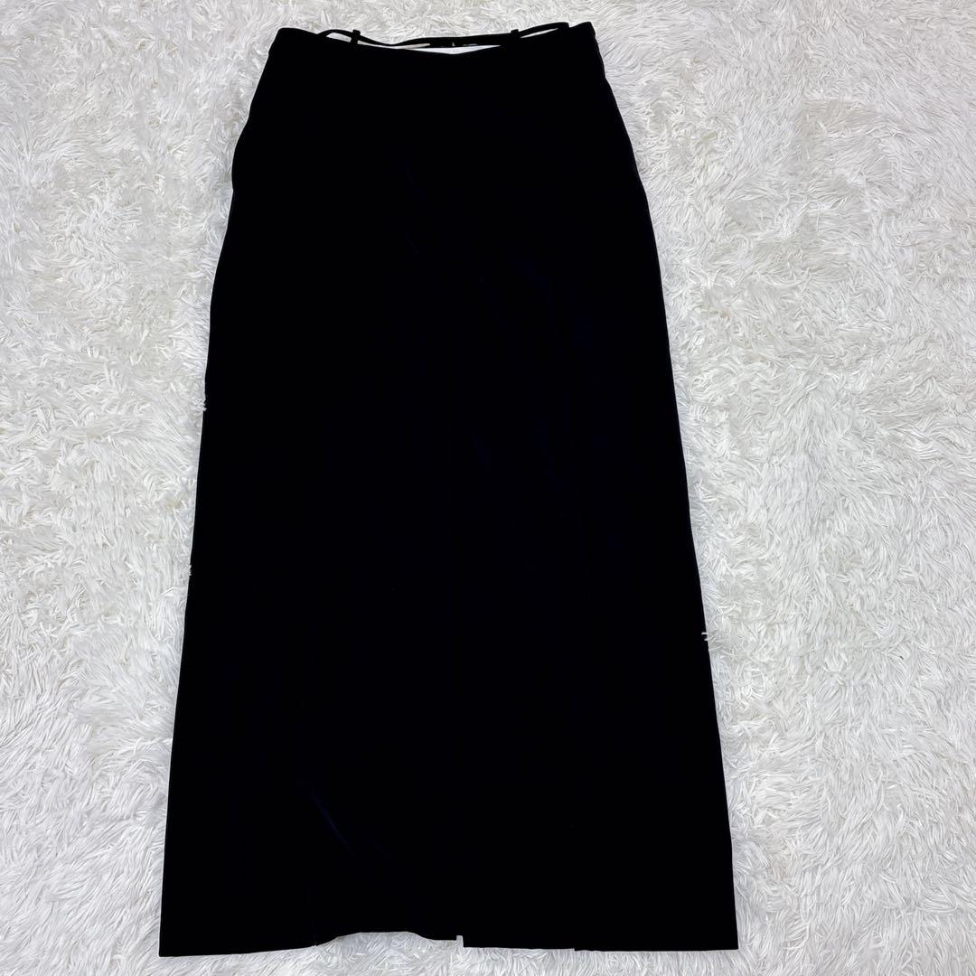 anuke Tuck Long Skirt タックロングスカート 黒 38