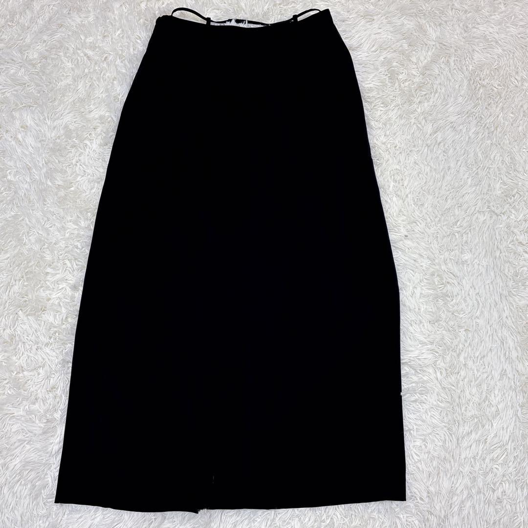 anuke Tuck Long Skirt タックロングスカート 黒 38