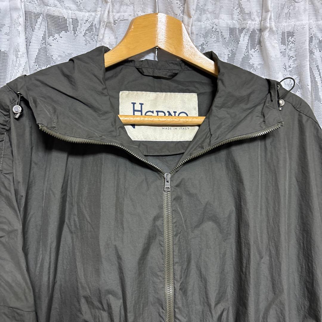 HERNO ロングコート　カーキ色