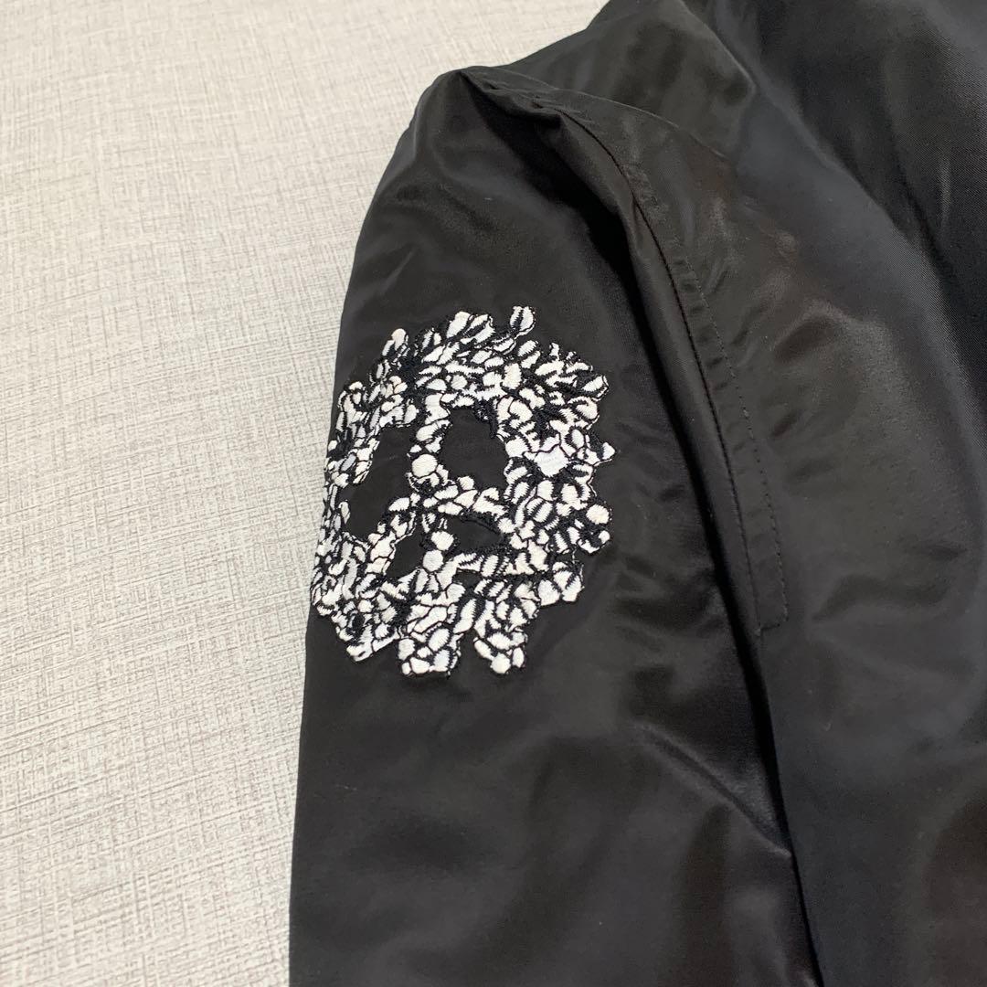 DENIM TEARS ボンバージャケット ブラック ナイロン ワッペン L