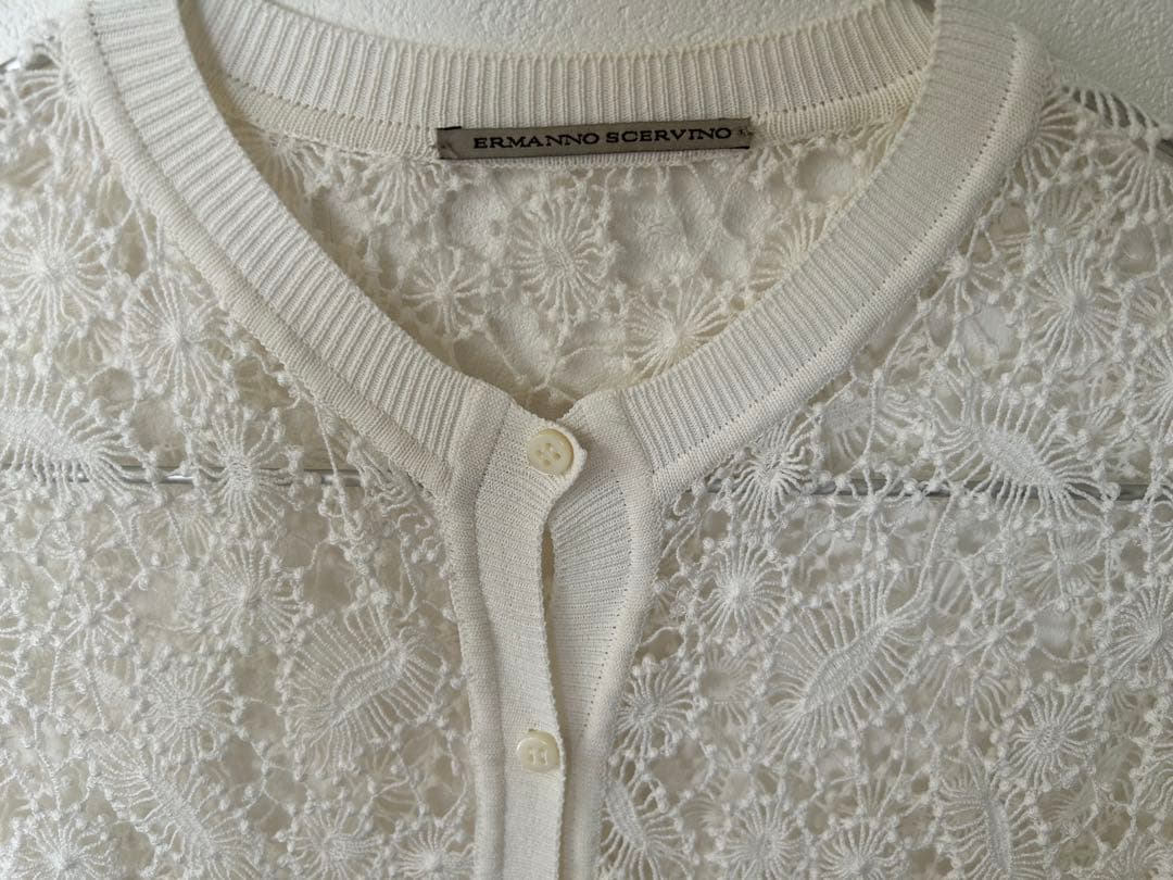 Ermanno Scervino ホワイトレースカーディガン