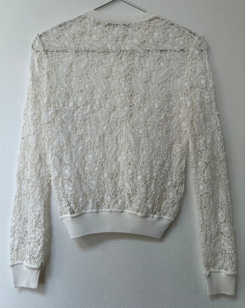 Ermanno Scervino ホワイトレースカーディガン