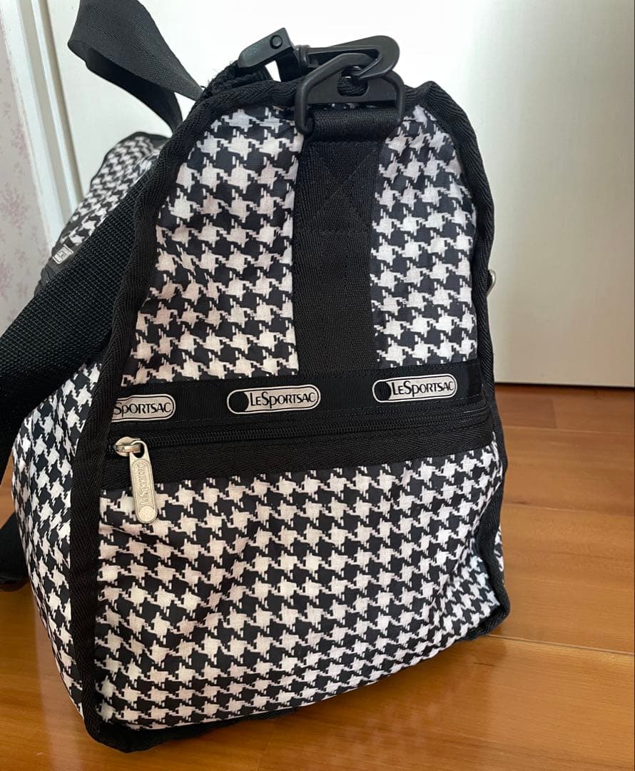 レスポートサック ボストンバッグ 2way 千鳥格子柄 LeSportsac