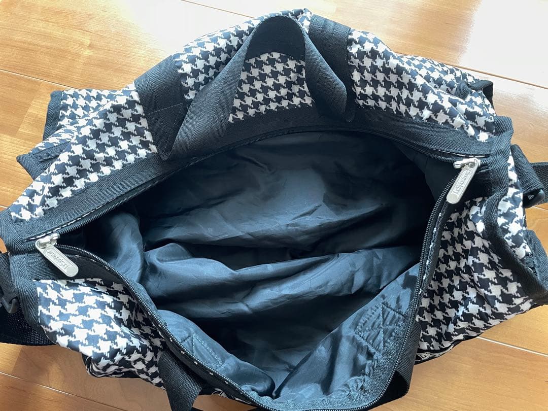 レスポートサック ボストンバッグ 2way 千鳥格子柄 LeSportsac