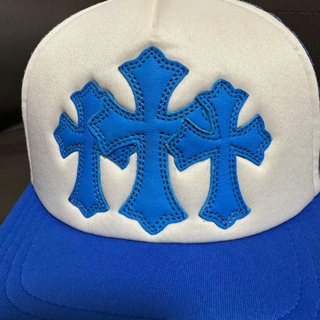 CHROME HEARTS 3セメタリーパッチ トラッカーキャップ ブルー