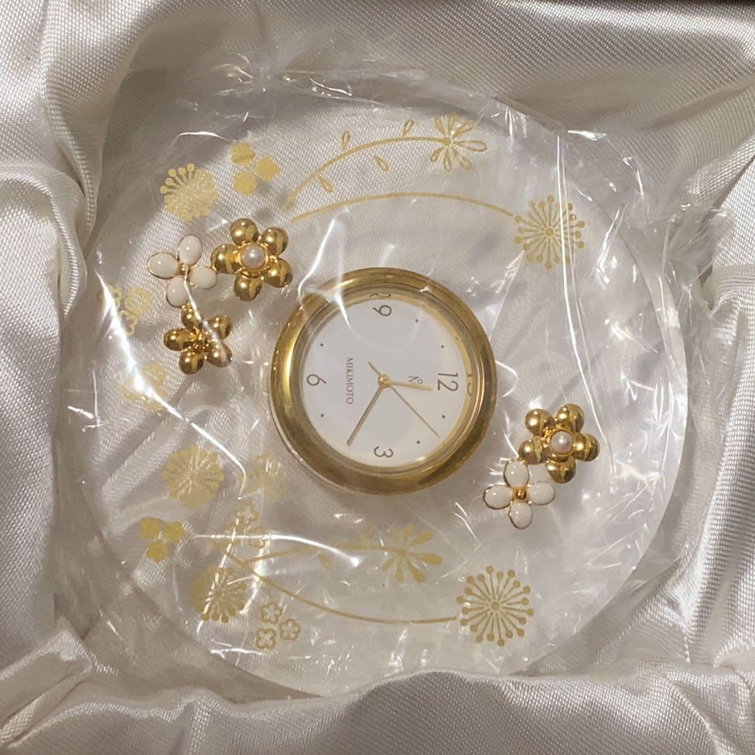【新品未使用】MIKIMOTO ミキモト 置き時計＆フォトフレーム セット