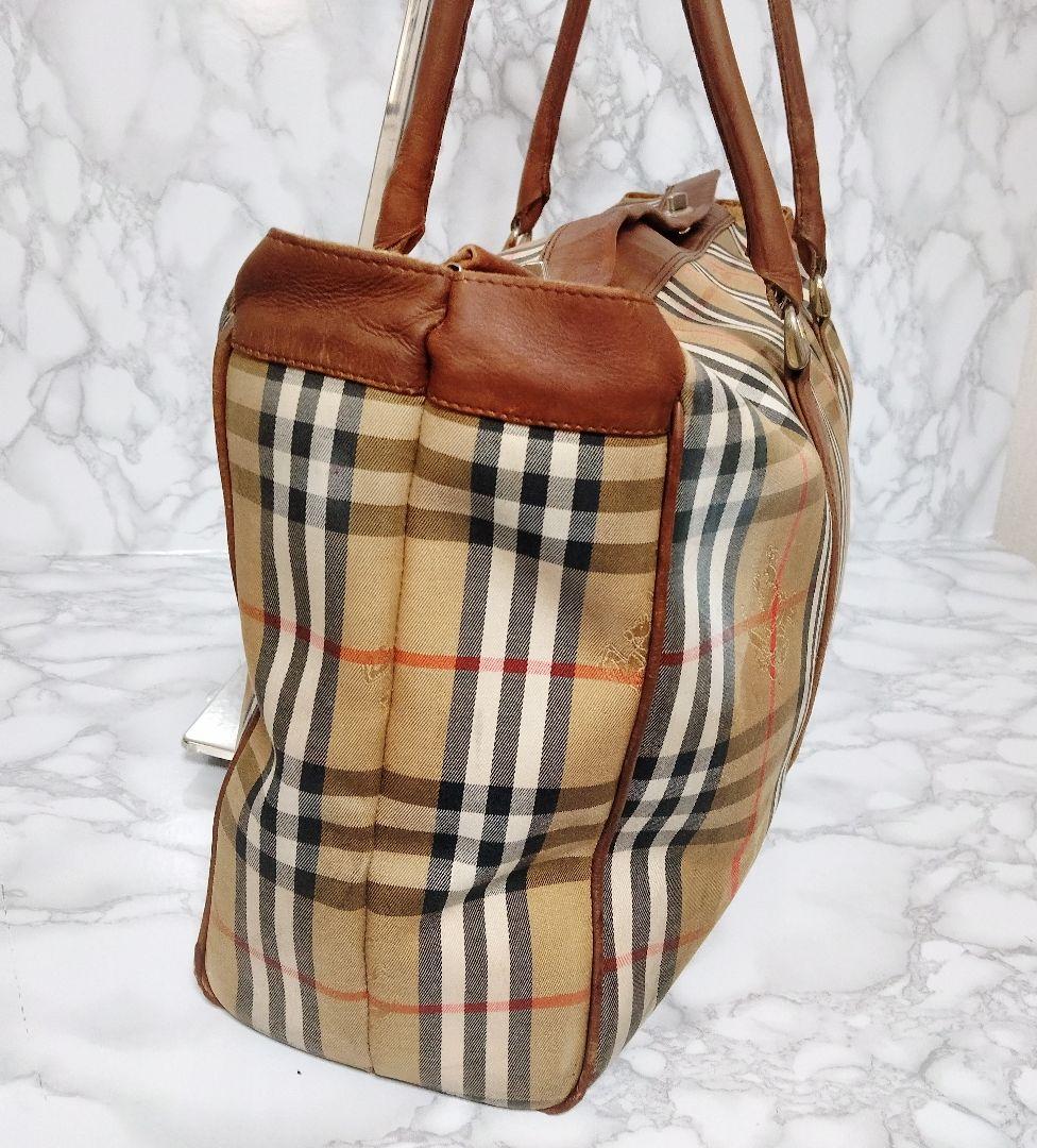 セール❢BURBERRY バーバリー ボストンバッグ ノバチェック 旅行バッグ