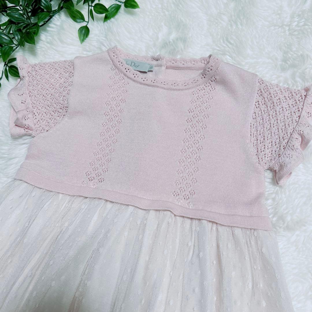 【95センチ】BabyDior ディオール　ワンピース　レース　ピンク