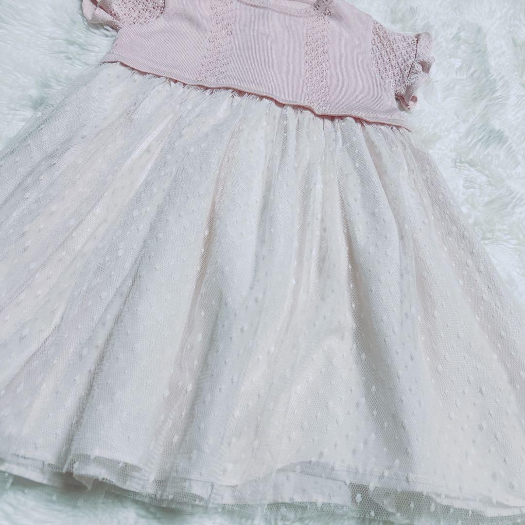 【95センチ】BabyDior ディオール　ワンピース　レース　ピンク