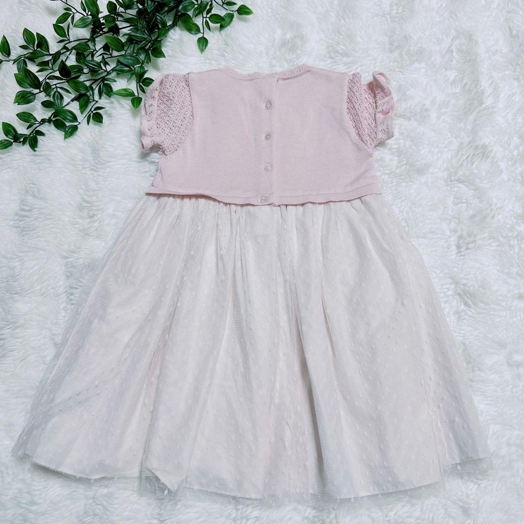 【95センチ】BabyDior ディオール　ワンピース　レース　ピンク