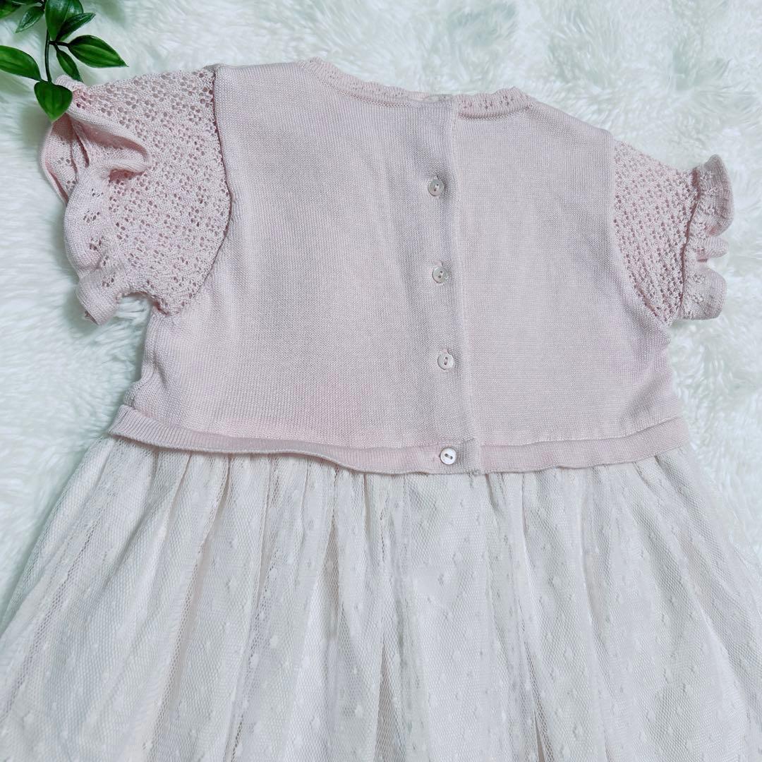 【95センチ】BabyDior ディオール　ワンピース　レース　ピンク