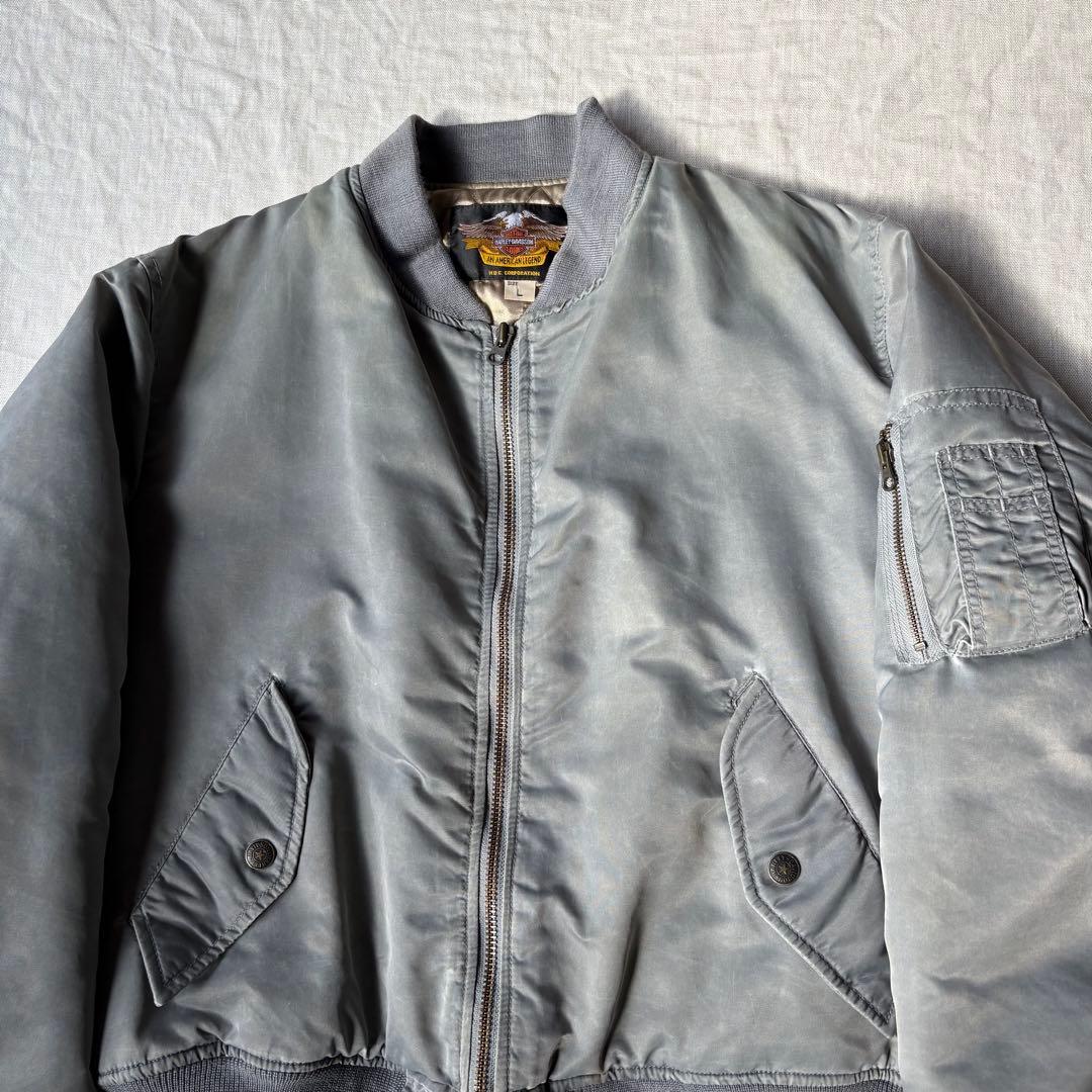 HARLEY DAVIDSON ヴィンテージ加工 MA-1 ボンバージャケット