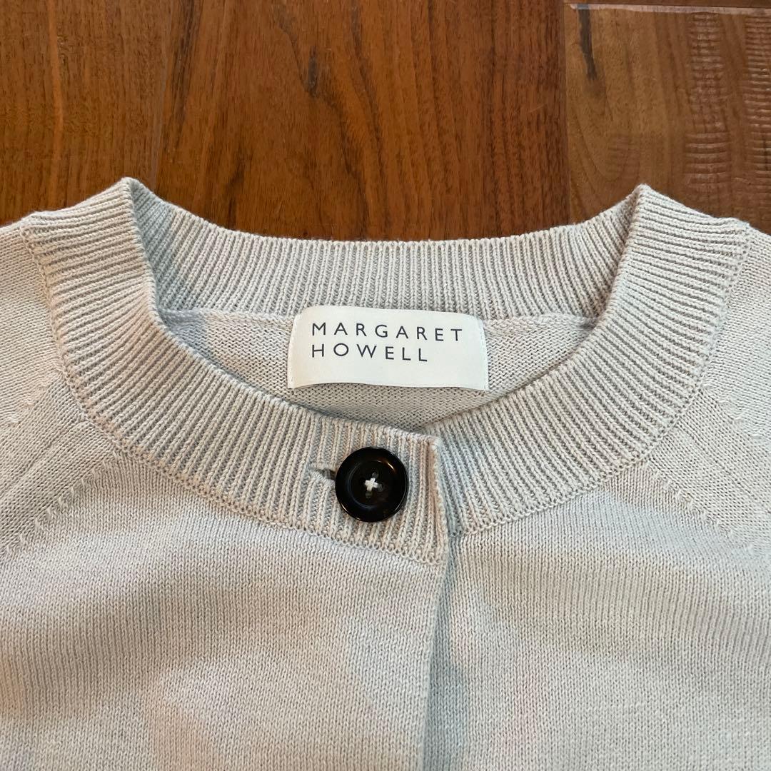 ★美品★MARGARET HOWELL カーディガン ライトグレー