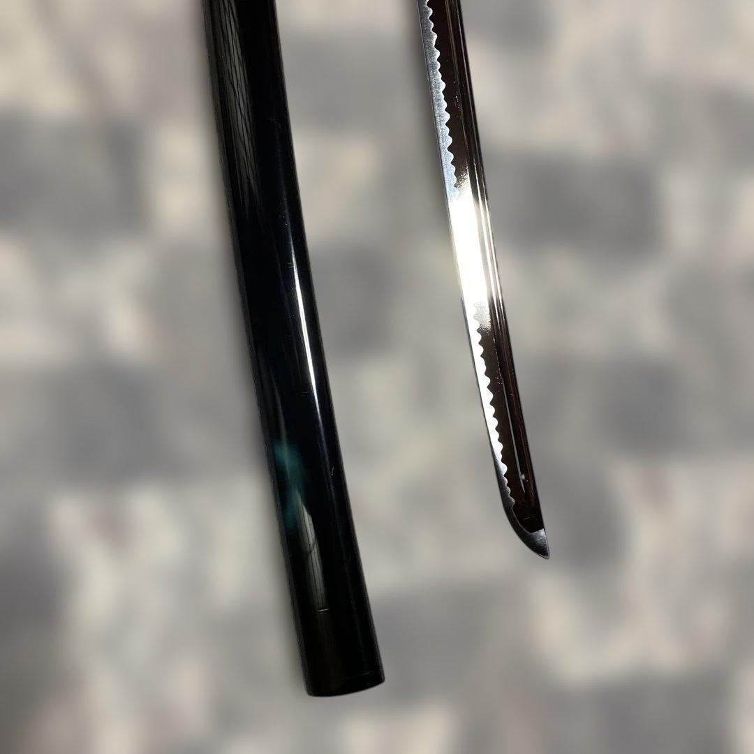 格安高級居合刀 濃緑柄 竹笹木瓜鉄鍔 黒呂鞘