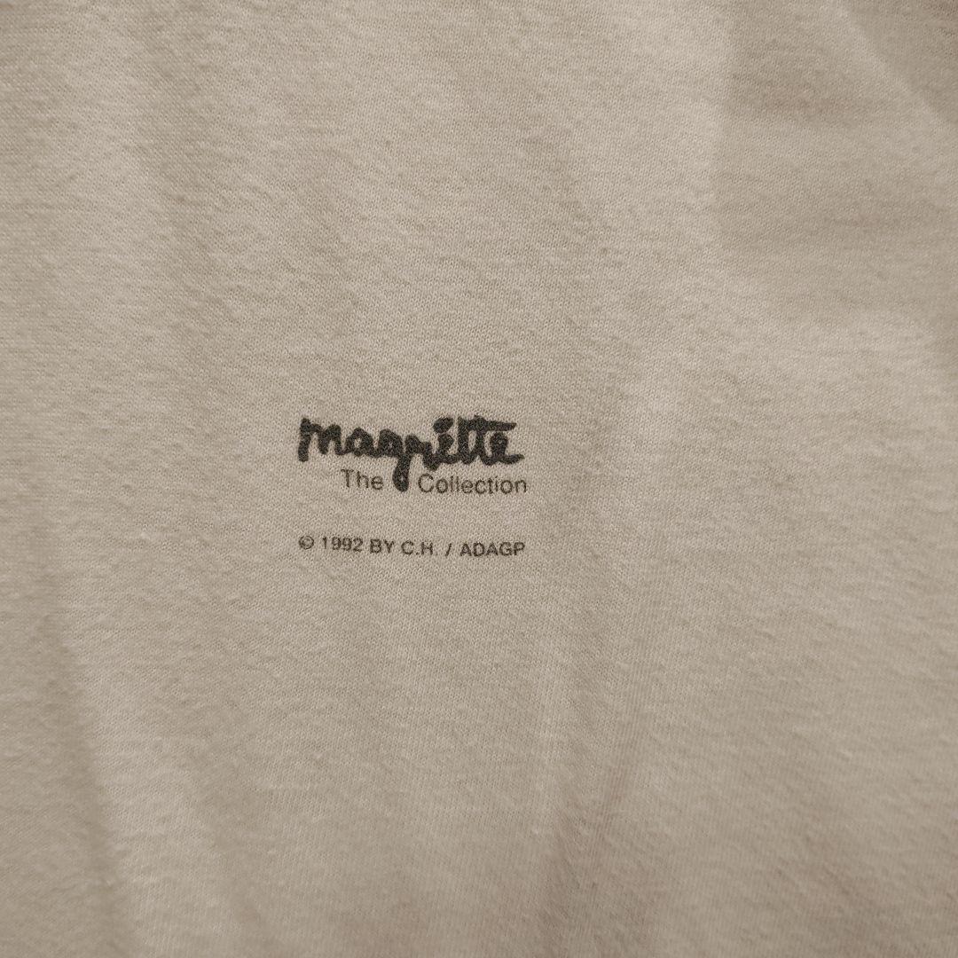 90年代 ルネ・マグリット　 アートTシャツmagritte ホワイト　XL相当