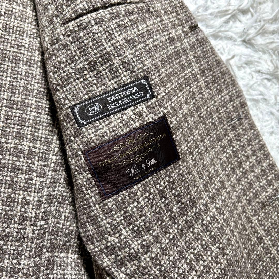 SARTORIA DEL GROGSO カノニコ　テーラードジャケット　シルク混