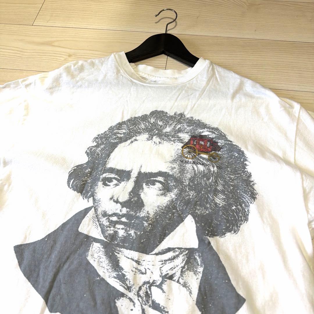 90s ベートーヴェン　Tシャツ　ホワイト　USA製　Hanes ヘインズ　XL