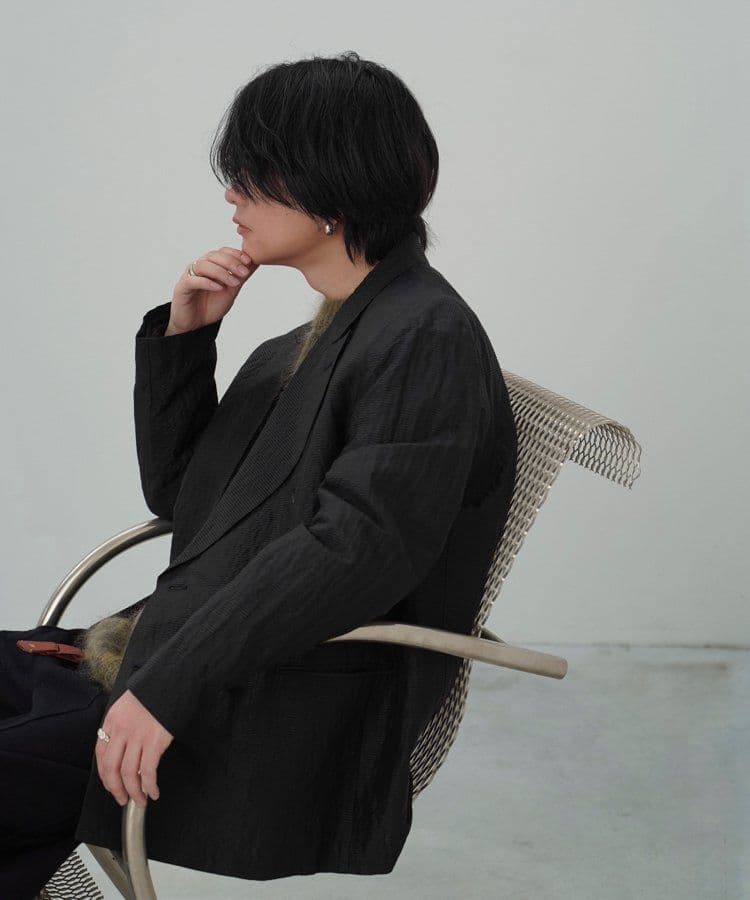 LIDNM SILK LINEN SUCKER JACKET Lサイズ美品