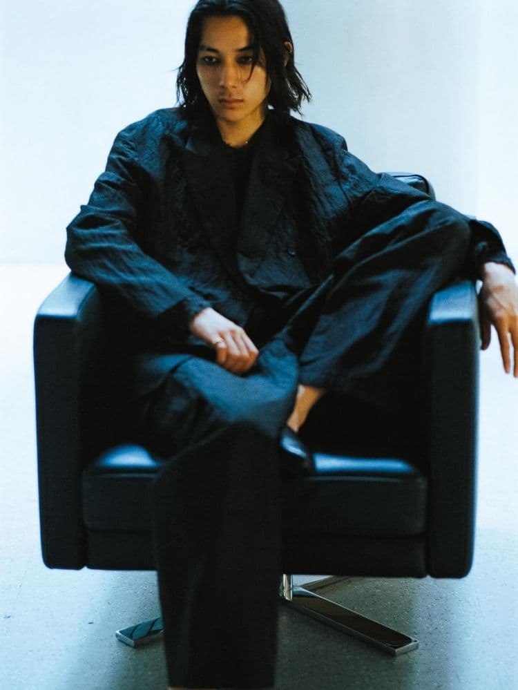 LIDNM SILK LINEN SUCKER JACKET Lサイズ美品