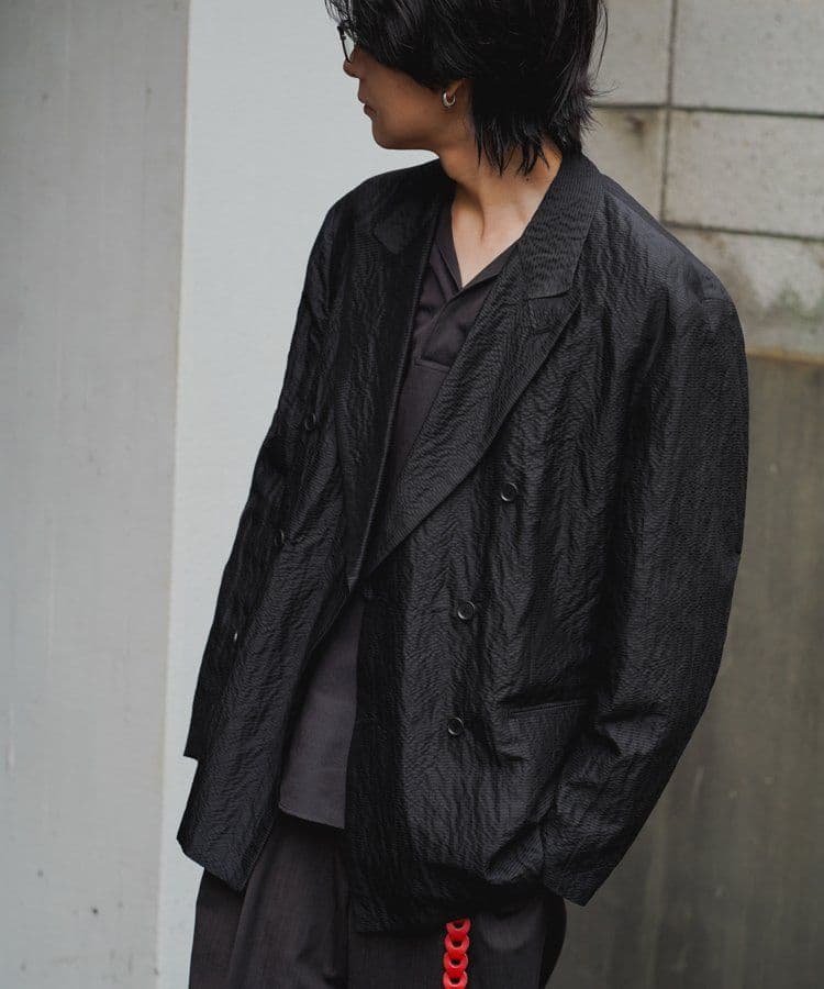 LIDNM SILK LINEN SUCKER JACKET Lサイズ美品