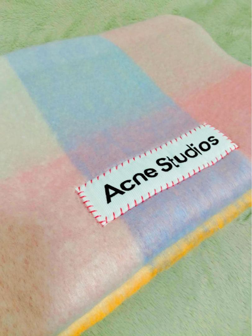 お*な様 新品未使用　Acne Studios モヘアチェックスカーフ　マフラー