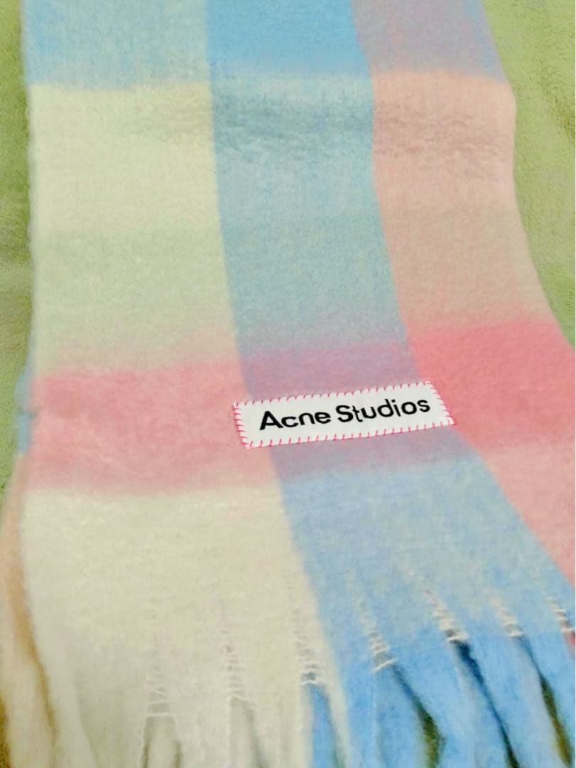 お*な様 新品未使用　Acne Studios モヘアチェックスカーフ　マフラー