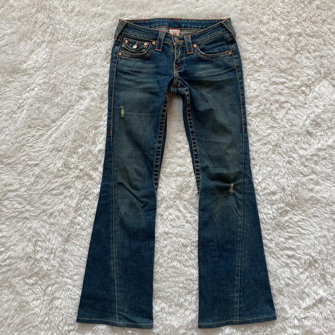 【極美品/USA製】トゥルーレリジョン JOEY フレア デニム 26 Y2K
