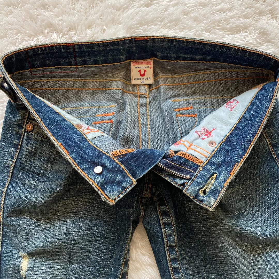 【極美品/USA製】トゥルーレリジョン JOEY フレア デニム 26 Y2K